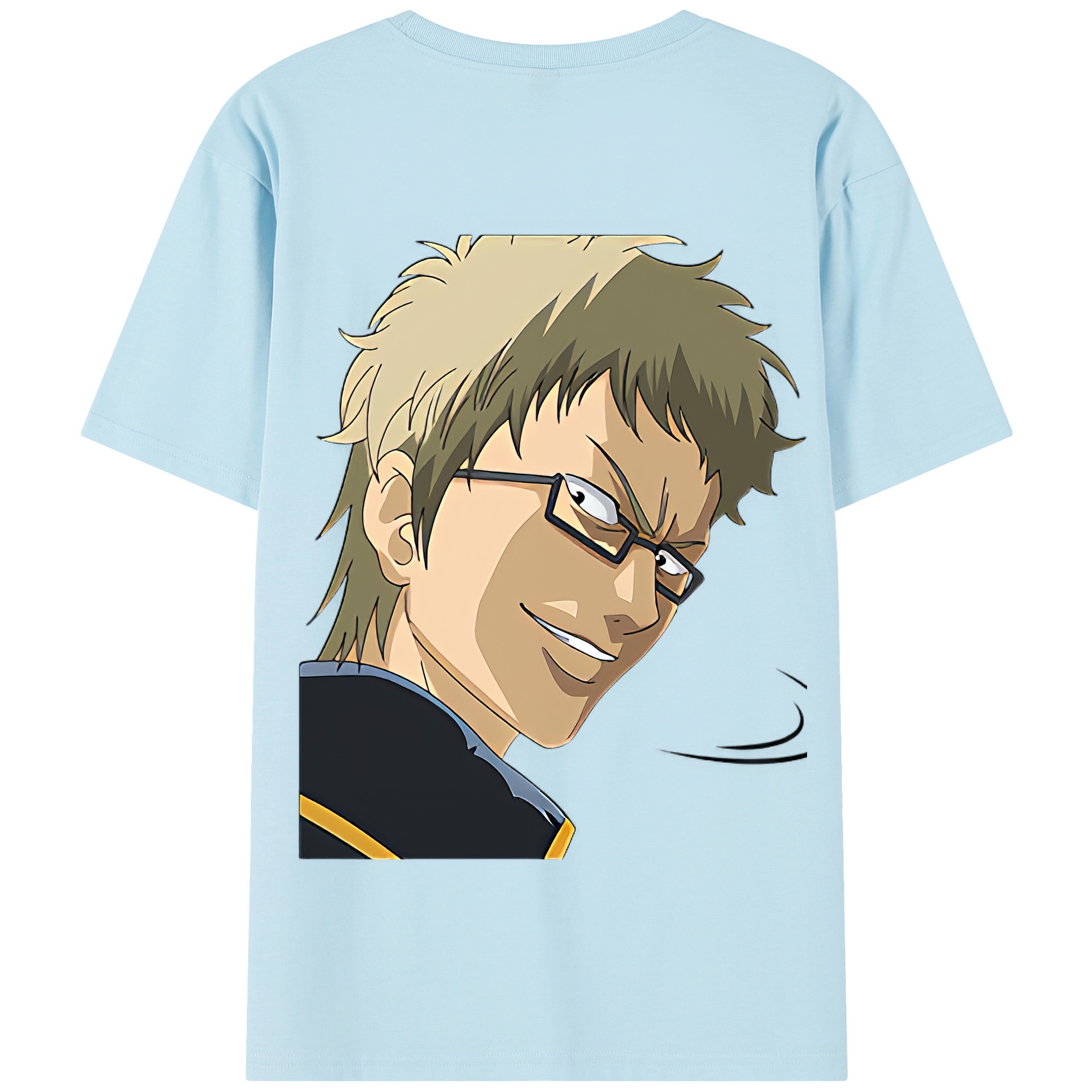 （画像用） ぎんたま 坂田銀時（さかたぎんとき） 神楽 志村新八（しむら しんぱち） GINTAMA Sakata Gintoki Kagura Shimura Shinpachi 綿100％半袖Tシャツ（背面プリント）